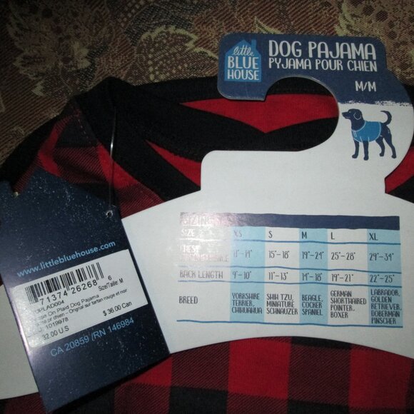 Moose On Plaid Dog Pajama - Picture 6 of 6